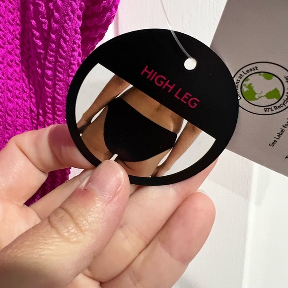 New NWT women’s pink one piece swim suit bathing suit XL NOBO 15-17 - Picture 6 of 10